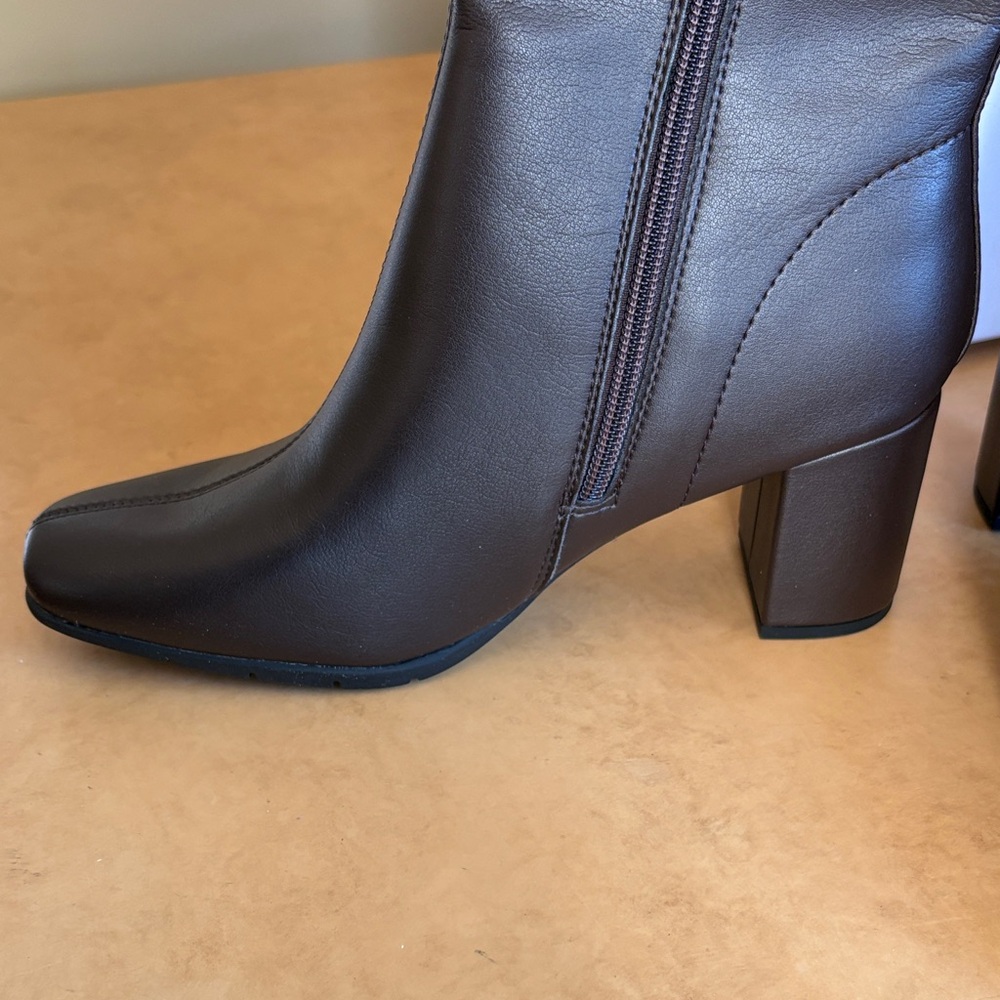 AEROSOLES Dark Brown Over-the-Knee Block Heel Boots - Picture 5 of 8